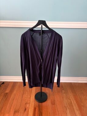 Ann Taylor Dark Purple Knit Sweater Top
